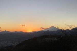 ヤビツ峠からの夕陽